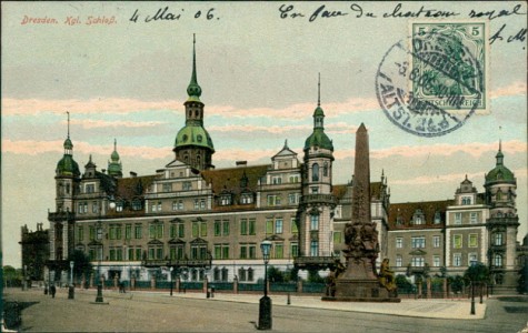 Alte Ansichtskarte Dresden, Kgl. Schloß