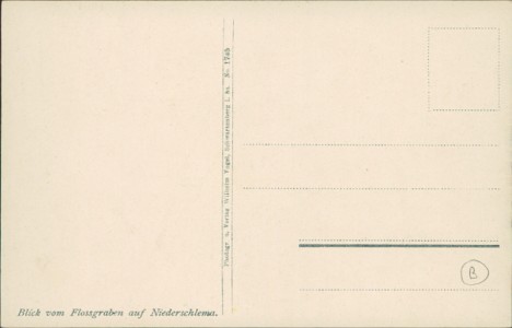 Adressseite der Ansichtskarte Blick vom Flossgraben auf Niederschlema, Totalansicht