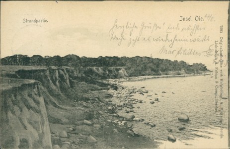 Alte Ansichtskarte Insel Oie, Strandpartie