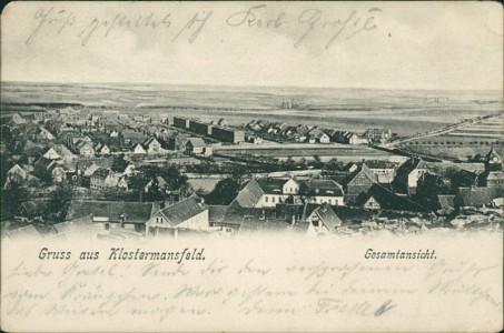 Alte Ansichtskarte Klostermansfeld, Gesamtansicht