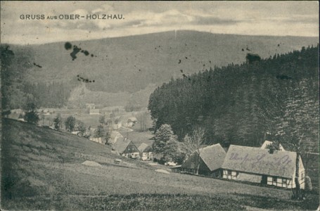 Alte Ansichtskarte Gruss aus Ober-Holzhau, Teilansicht