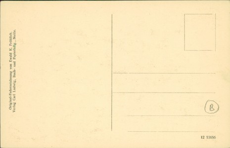 Adressseite der Ansichtskarte Neisse, Ring, Ratsturm & Kaiser Friedrich-Denkmal