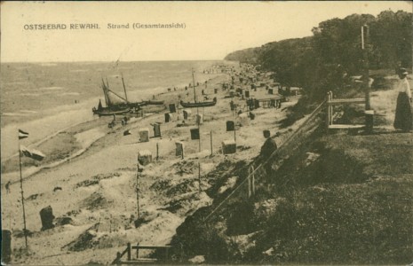 Alte Ansichtskarte Ostseebad Rewahl, Strand (Gesamtansicht)