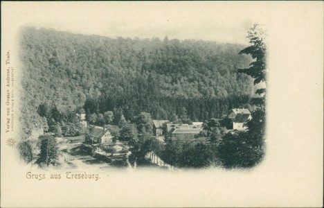 Alte Ansichtskarte Gruss aus Treseburg, Teilansicht