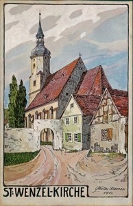 Alte Ansichtskarte Wurzen, St. Wenzel-Kirche vor 1900