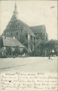 Alte Ansichtskarte Wilsnack, Kirche u. Oberpfarre