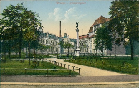 Alte Ansichtskarte Werdau, Johannisplatz