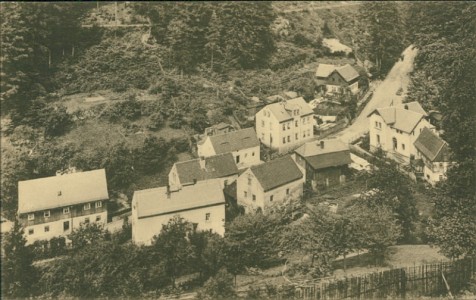 Alte Ansichtskarte Sächs. Schweiz, Schmilka mit Weg nach dem großen Winterberg