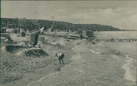 Alte Ansichtskarte Ostseebad Timmendorfer Strand, Strand