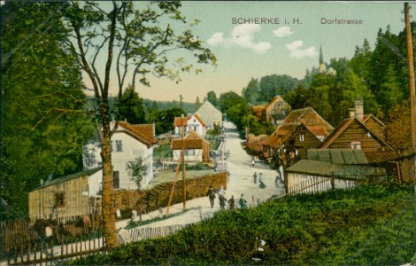 Alte Ansichtskarte Schierke i. H., Dorfstrasse