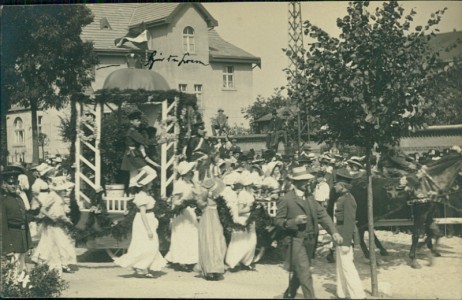 Alte Ansichtskarte Greifenberg i. P., Volks- und Trachtenfest 1813-1913 am 24. August 1913