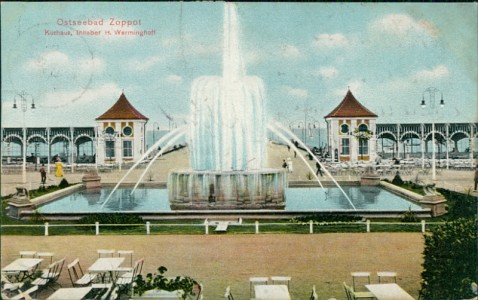 Alte Ansichtskarte Ostseebad Zoppot, Kurhaus, Inhaber H. Werminghoff