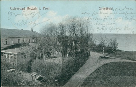 Alte Ansichtskarte Ostseebad Rewahl i. Pom., Strandhotel