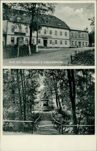 Alte Ansichtskarte Gruß aus Reinholdshain b. Dippoldiswalde, Gasthof Reinholdshain