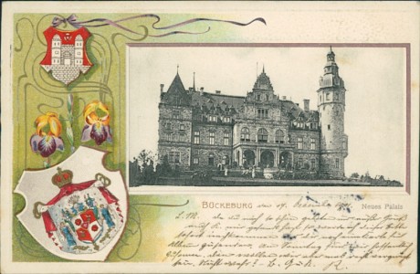 Alte Ansichtskarte Bückeburg, Neues Palais