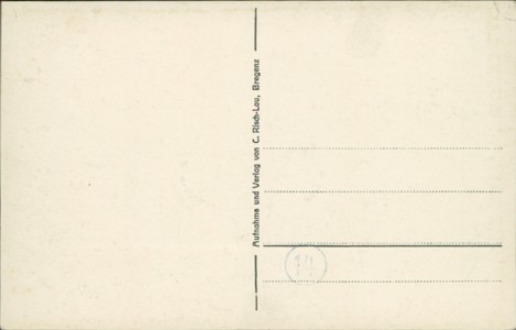 Adressseite der Ansichtskarte Lindau i. B., Blick aus der Vogelschau