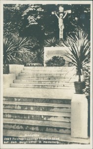Alte Ansichtskarte Heidelberg, Grabstätte des Reichspräsidenten Friedrich Ebert auf dem Bergfriedhof in Heidelberg