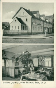Alte Ansichtskarte Bebra, Gaststätte "Jägerhof", Walter Rebentisch, Bebra, Tel. 134