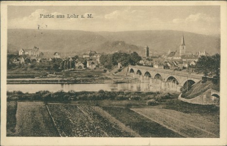 Alte Ansichtskarte Lohr a. M., Partie