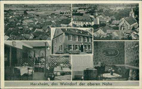 Alte Ansichtskarte Merxheim, Gasthaus u. Pension Nürnberger Bes. Wwe. Färber