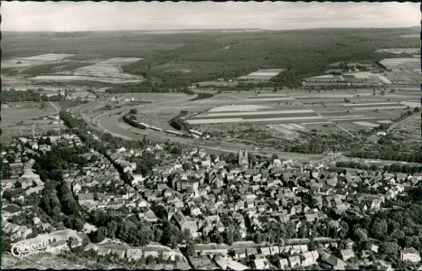 Alte Ansichtskarte Höxter/Weser, Luftbild