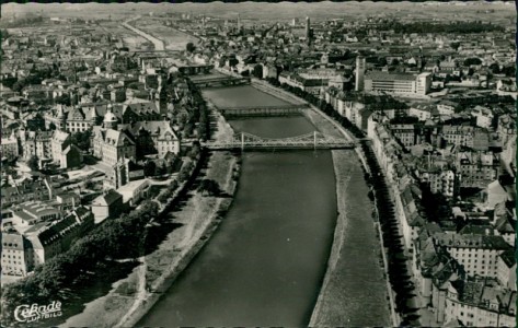 Alte Ansichtskarte Bamberg, Luftbild