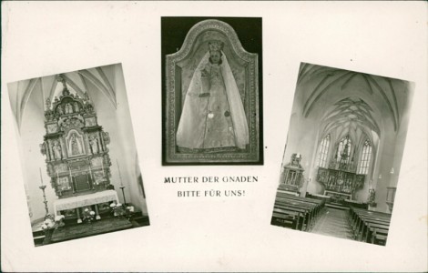 Alte Ansichtskarte Beurig/Saar, Jubiläumswallfahrt 1954 St. Marien