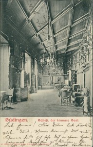 Alte Ansichtskarte Büdingen, Schloß. Der krumme Saal