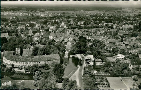 Alte Ansichtskarte Burgsteinfurt, Luftbild