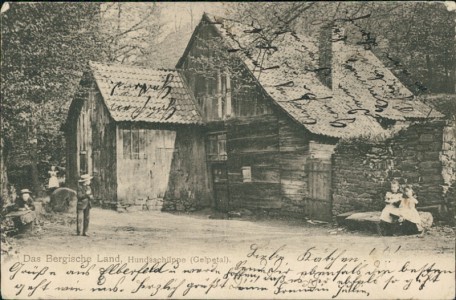 Alte Ansichtskarte Hundsschüppe (Gelbetal), Das Bergische Land