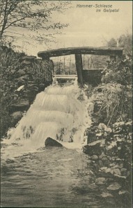 Alte Ansichtskarte Hammer-Schleuse im Gelpetal, 