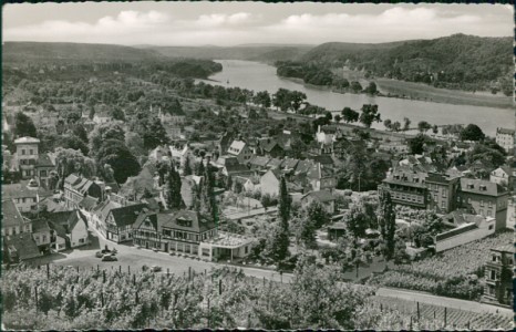 Alte Ansichtskarte Rhöndorf am Rhein, Gesamtansicht