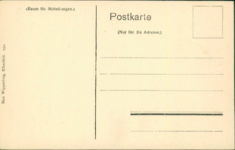 Adressseite der Ansichtskarte Hammer-Schleuse im Gelpetal, 