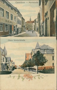 Alte Ansichtskarte Castellaun, Marktstraße, Obere Bahnhofstraße