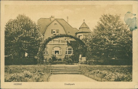 Alte Ansichtskarte Herne, Stadtpark