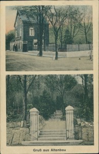 Alte Ansichtskarte Gruß aus Altenbau, Restauration und schattige Gartenanlagen. Rob. Heil, Altenbau bei Solingen