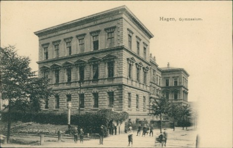 Alte Ansichtskarte Hagen, Gymnasium