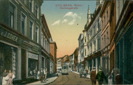 Alte Ansichtskarte Stolberg, Rheinl., Steinwegstraße