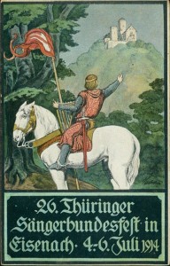 Alte Ansichtskarte Eisenach, 26. Thüringer Sängerbundesfest 4.-6. Juli 1914
