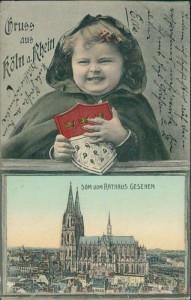 Alte Ansichtskarte Gruss aus Köln a. Rhein, Dom vom Rathaus gesehen