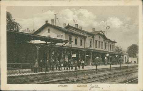 Alte Ansichtskarte Ohligs, Bahnhof