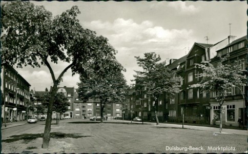 Alte Ansichtskarte Duisburg-Beeck, Marktplatz