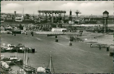 Alte Ansichtskarte Emden, Außenhafen