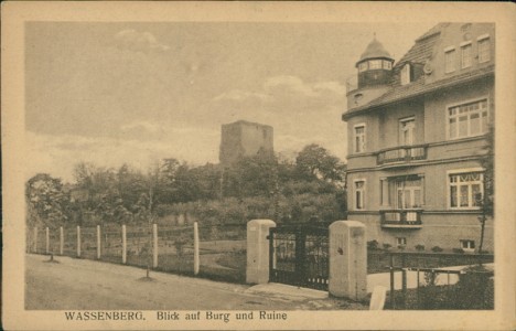 Alte Ansichtskarte Wassenberg, Blick auf Burg und Ruine