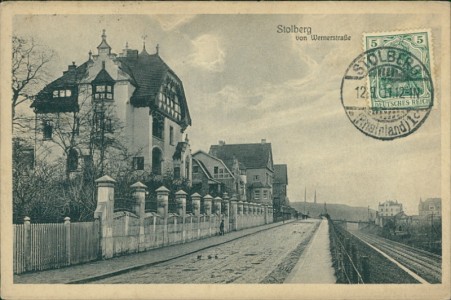 Alte Ansichtskarte Stolberg, von Wernerstraße
