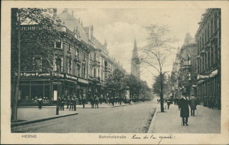 Alte Ansichtskarte Herne, Bahnhofstraße