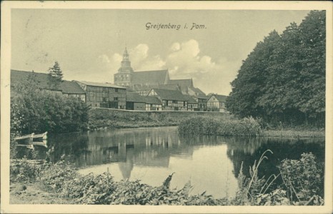 Alte Ansichtskarte Greifenberg i. Pom., Teilansicht