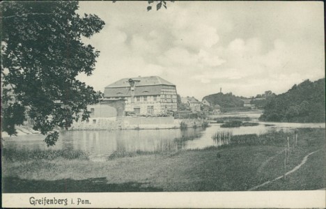 Alte Ansichtskarte Greifenberg i. Pom., Teilansicht