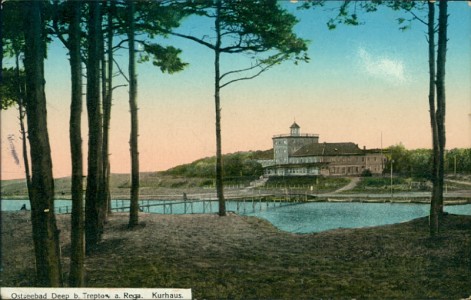 Alte Ansichtskarte Ostseebad Deep b. Treptow a. Rega, Kurhaus