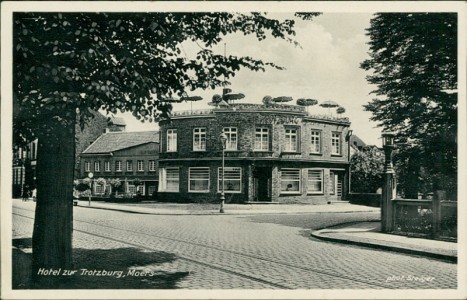 Alte Ansichtskarte Moers, Hotel zur Trotzburg